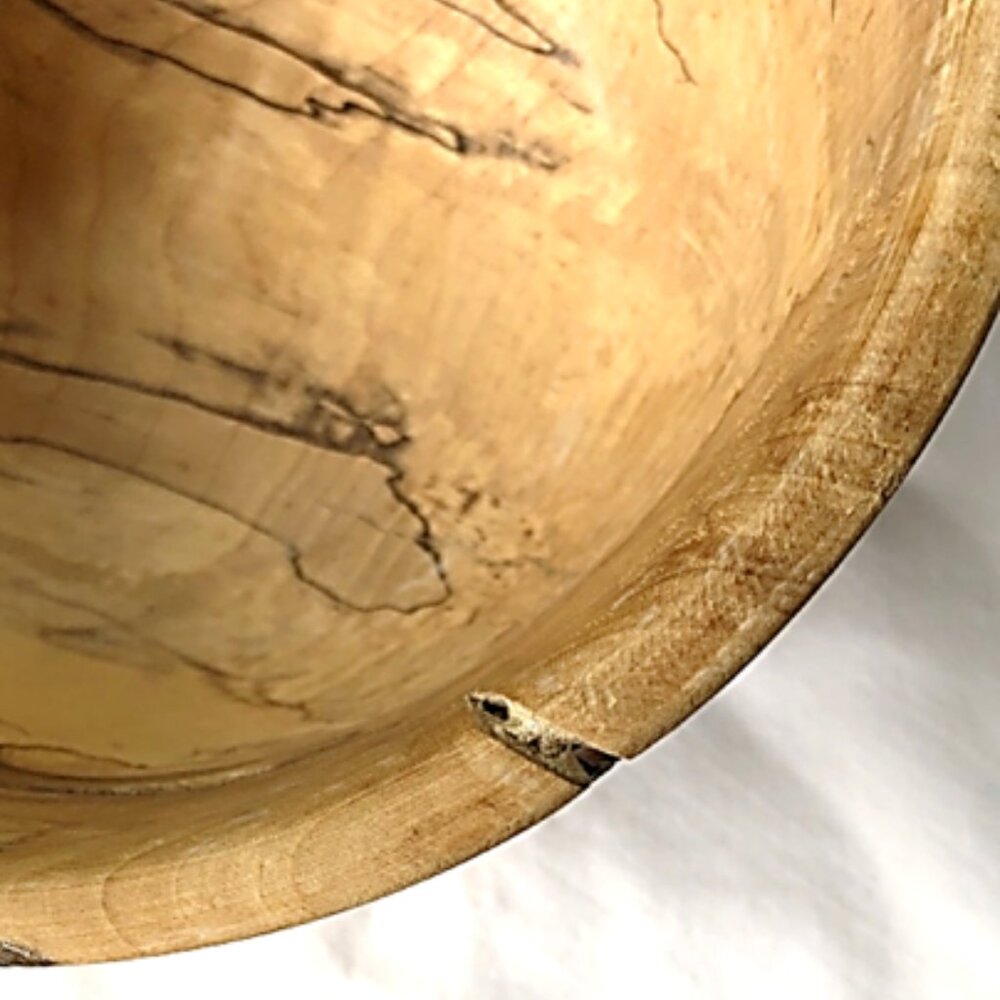 Handcrafted Wooden Salad Bowl Set with Floral Handles - Picture 9 of 11
